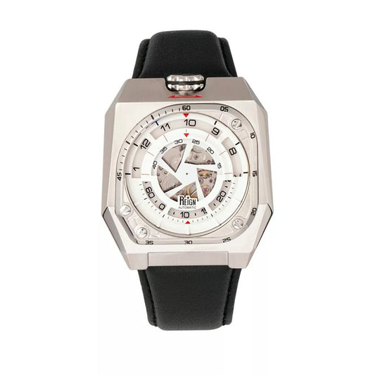 Asher Automatic Black Leather Watch