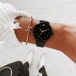 Black Stainless Steel Mesh Bracelet Watch
