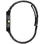 Crystal Black Stainless Steel Bracelet Watch