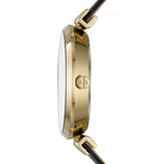 Women's Black Leather Strap Watch