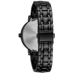 Crystal Black Stainless Steel Bracelet Watch