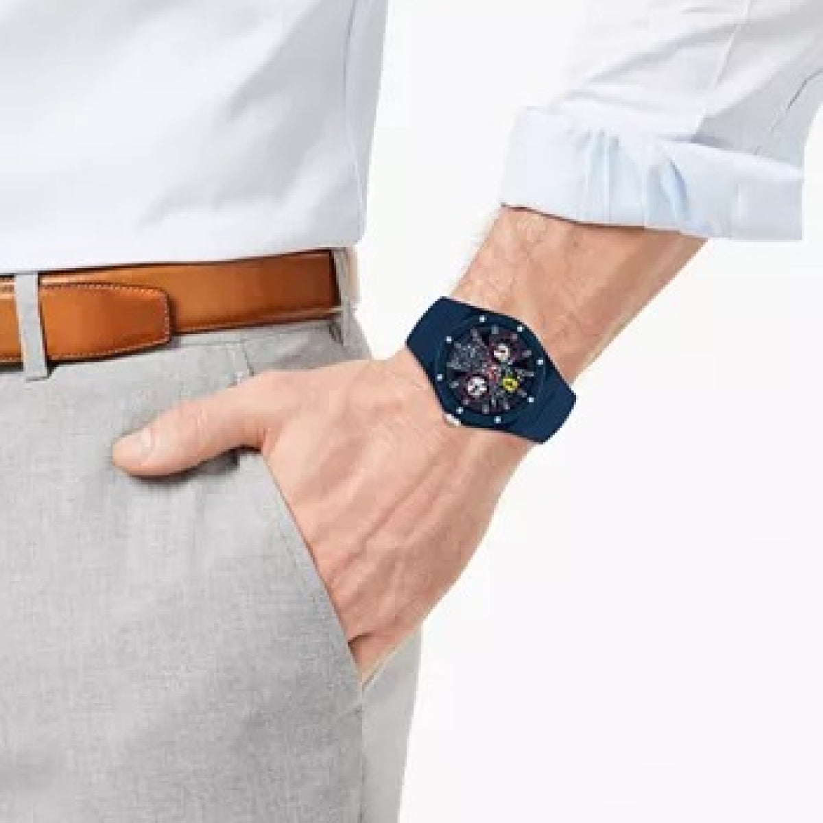 Aspire Blue Silicone Strap Watch