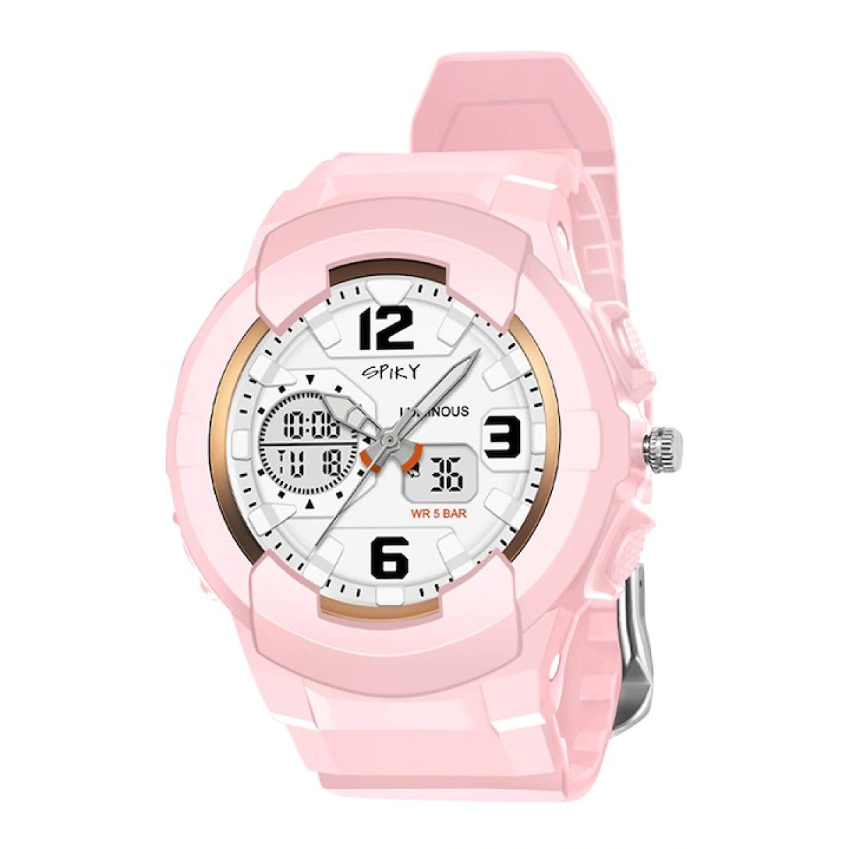 Pink Straps Analogue Automatic Watch