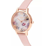 Women's Dusty Pink Leather Strap Watch