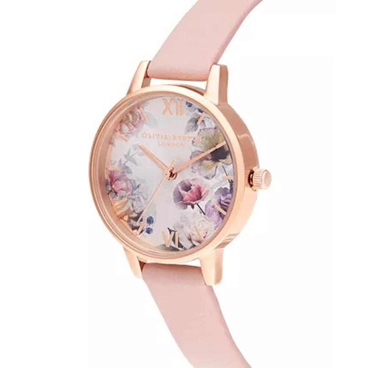 Women's Dusty Pink Leather Strap Watch