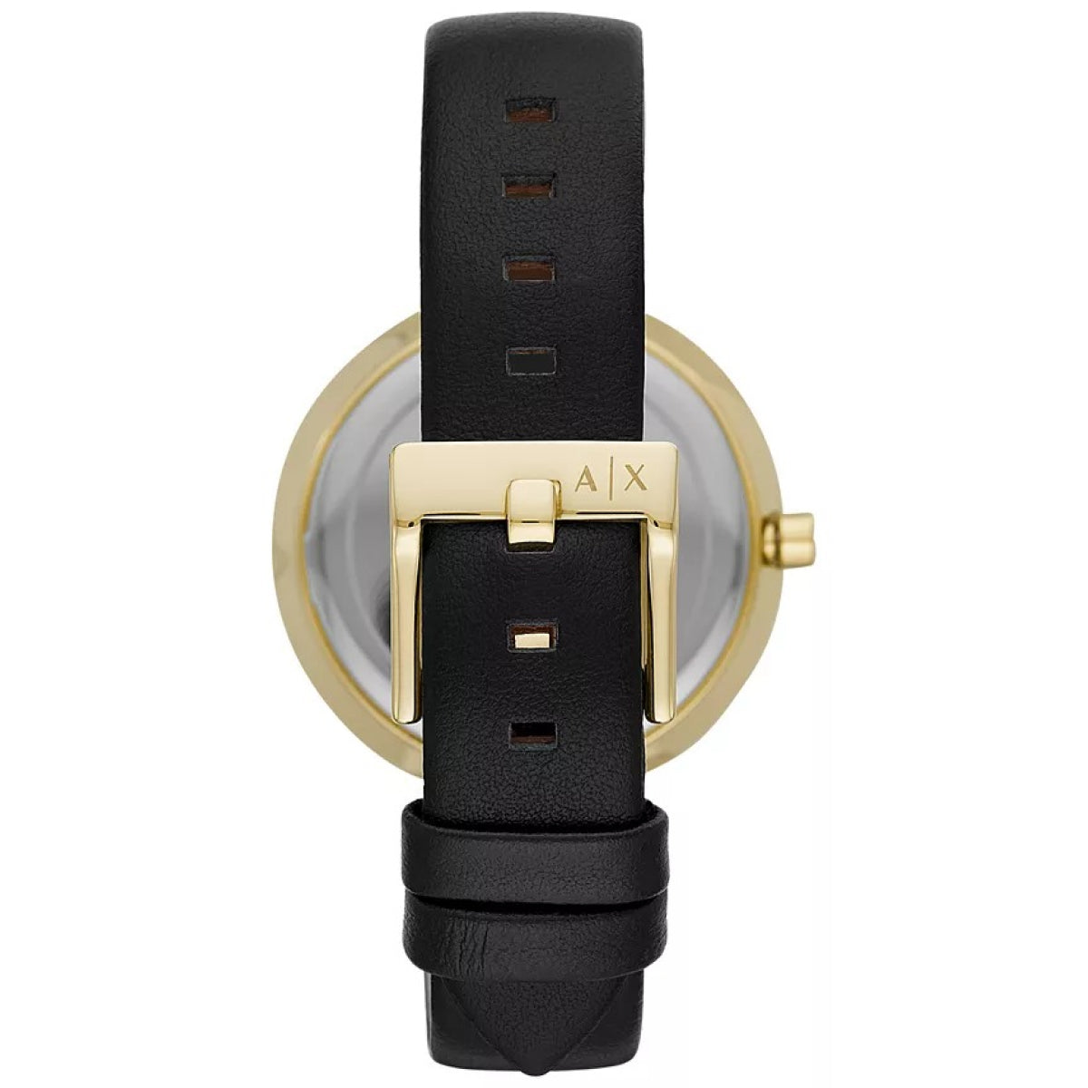 Women's Black Leather Strap Watch