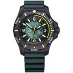 Dial Green Rubber Strap Watch