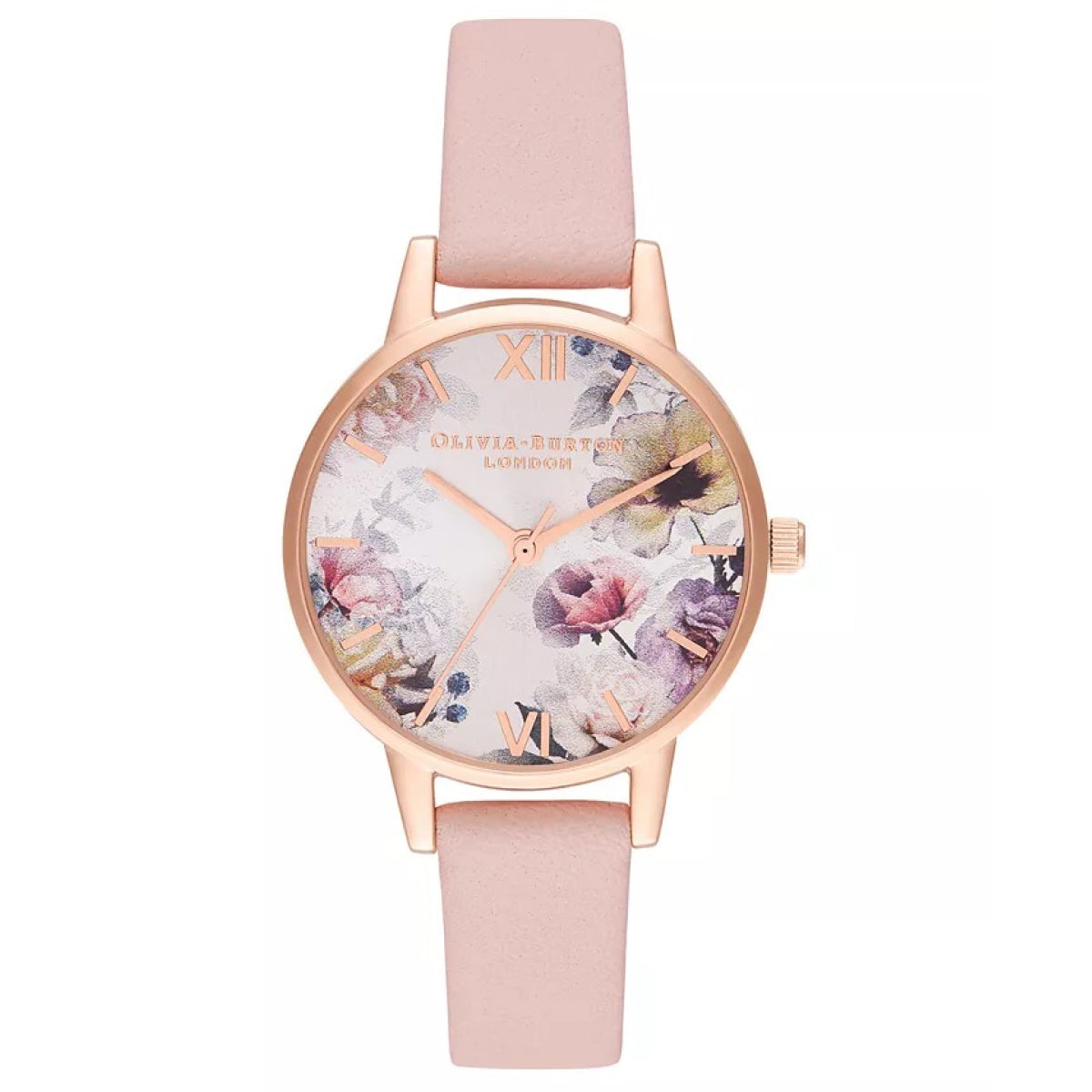 Women's Dusty Pink Leather Strap Watch