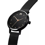 Black Stainless Steel Mesh Bracelet Watch