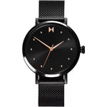 Black Stainless Steel Mesh Bracelet Watch