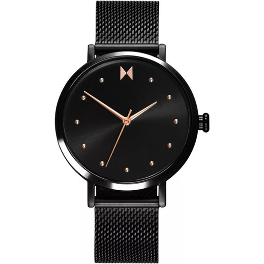 Black Stainless Steel Mesh Bracelet Watch