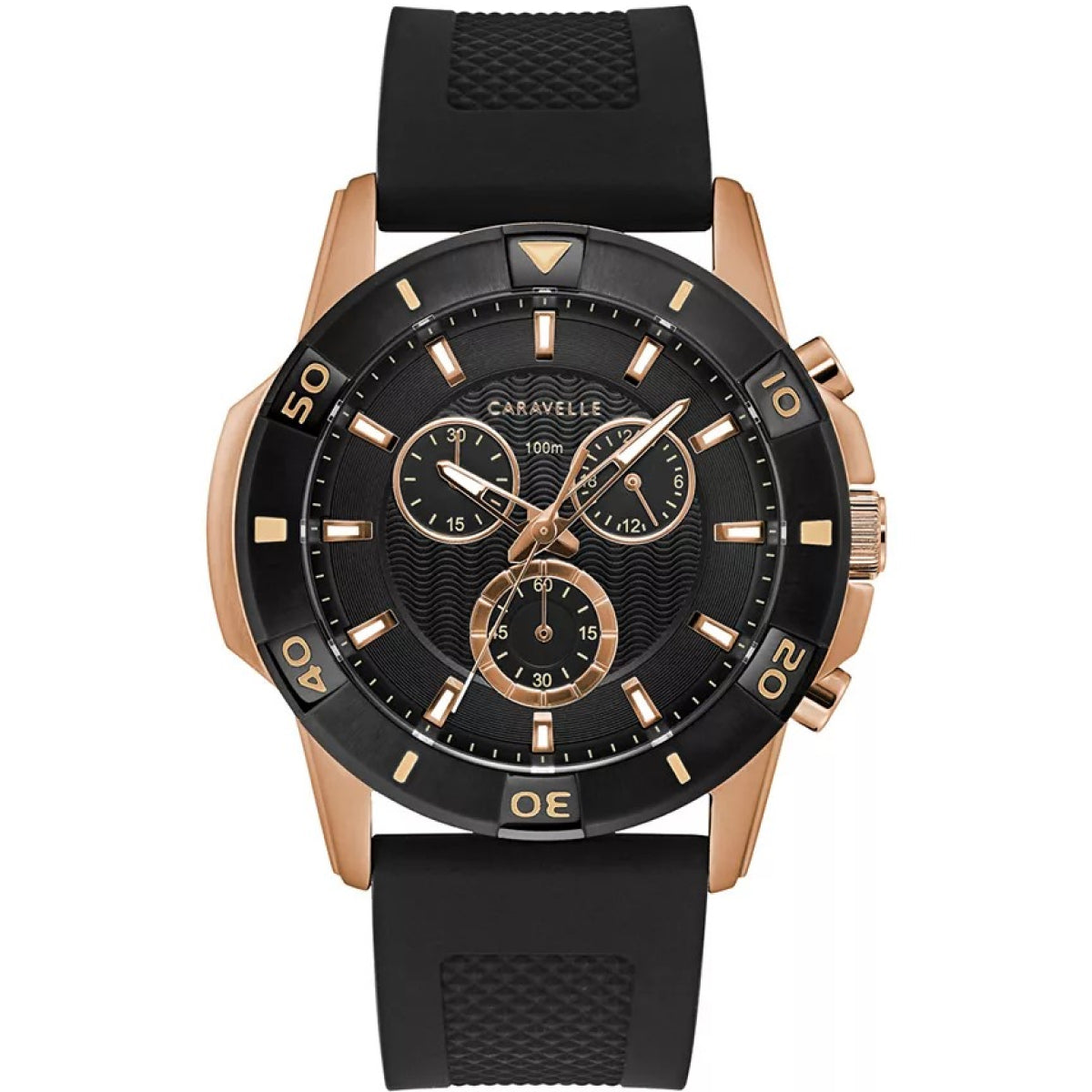 Men's Chronograph Black Strap Watch