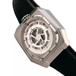 Asher Automatic Black Leather Watch