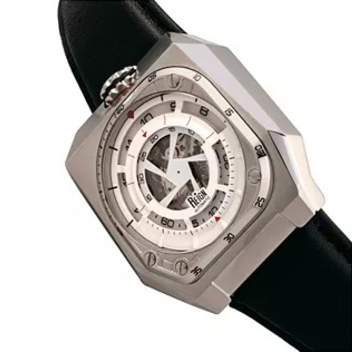 Asher Automatic Black Leather Watch