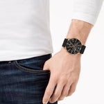 Men's Chronograph Black Strap Watch