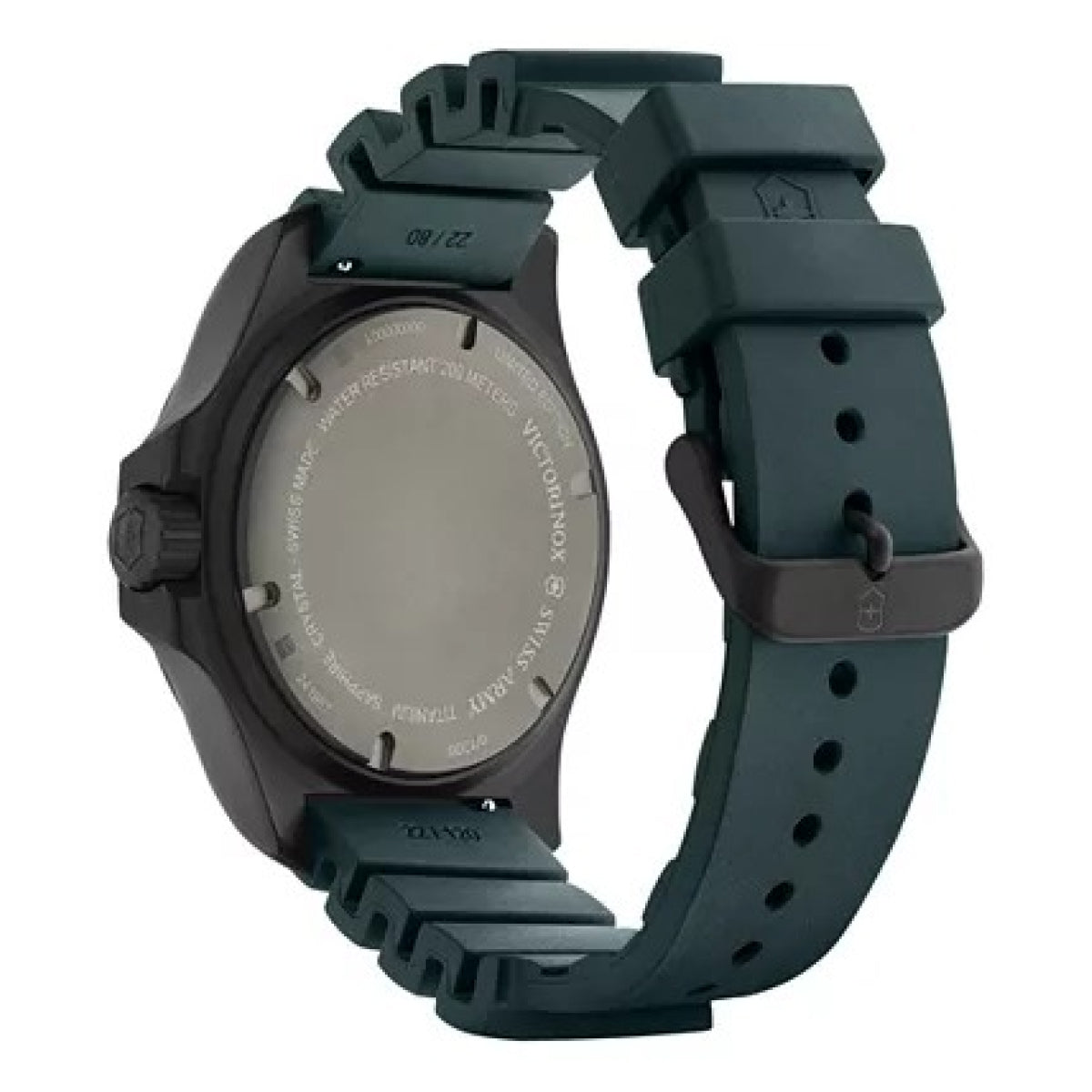 Dial Green Rubber Strap Watch